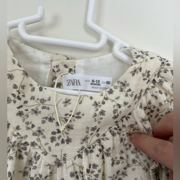 NWOT Zara textured floral dress 9-12Months - Picture 2 of 5